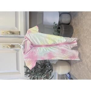 Bamboo Tie-Dye Short Sleeve PJ Sleeper Full Zip 12-18M